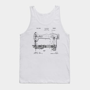 Sewing machine Patent, sewing lover gift idea, sewing machine present Tank Top